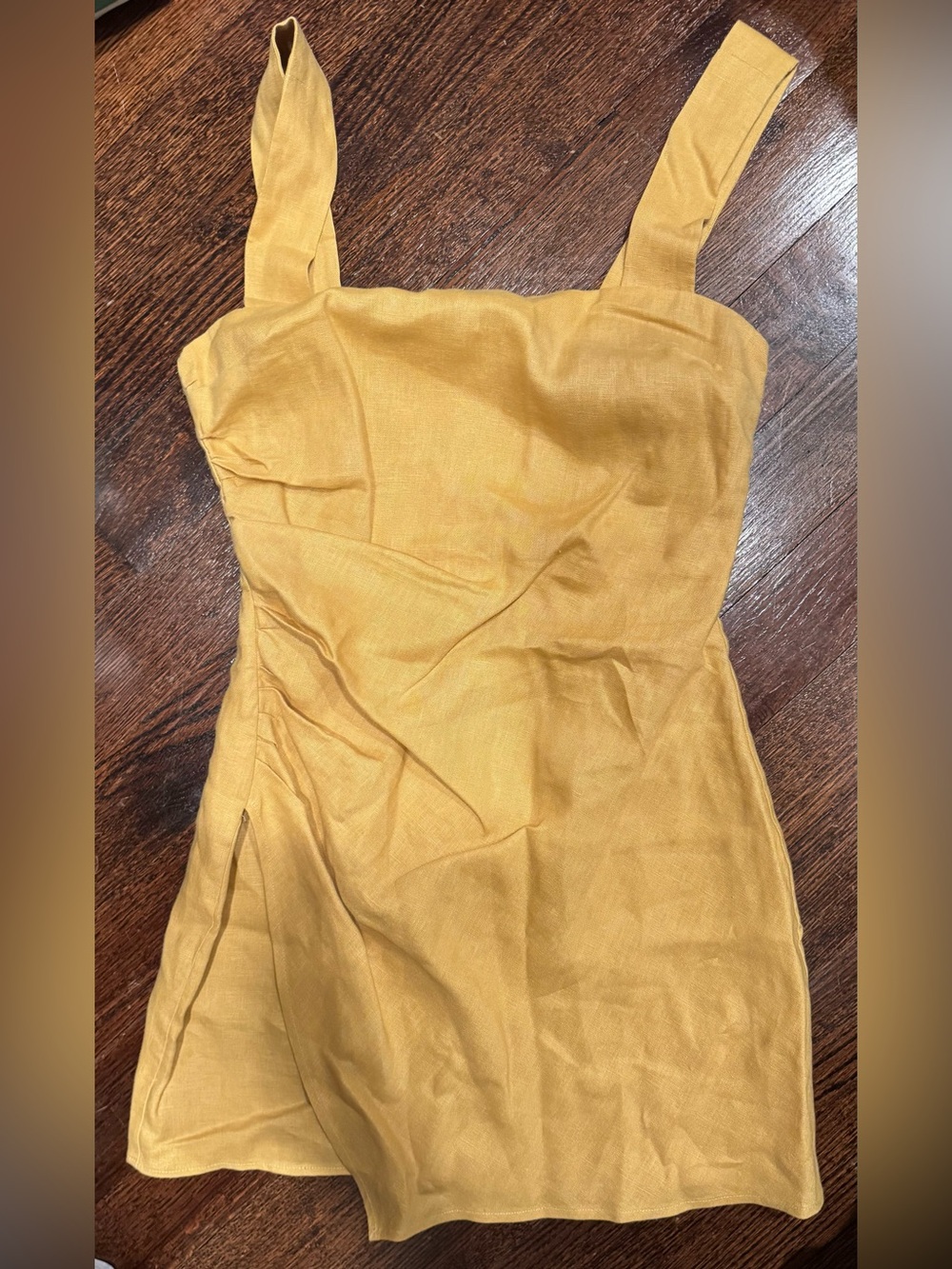 Reformation Mustard Yellow Mini Dress